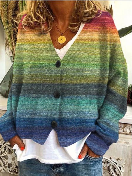 Cardigan Women Colour Block Stylish Lightweight Everyday Layer - Hudson Harper - Women Cardigans