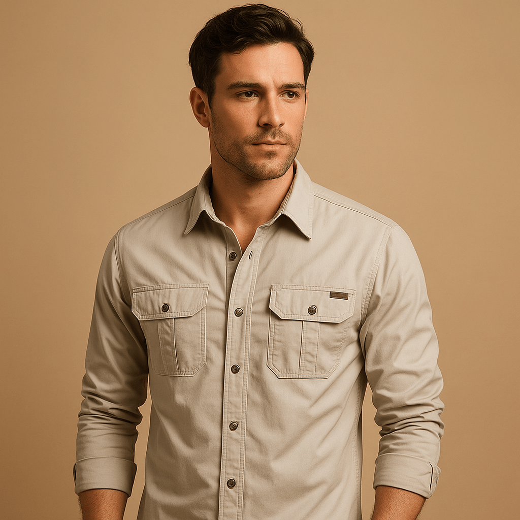 Cargo Shirt Men Relaxed Fit Outdoor Style for Everyday Comfort - Hudson Harper - Men Shirt