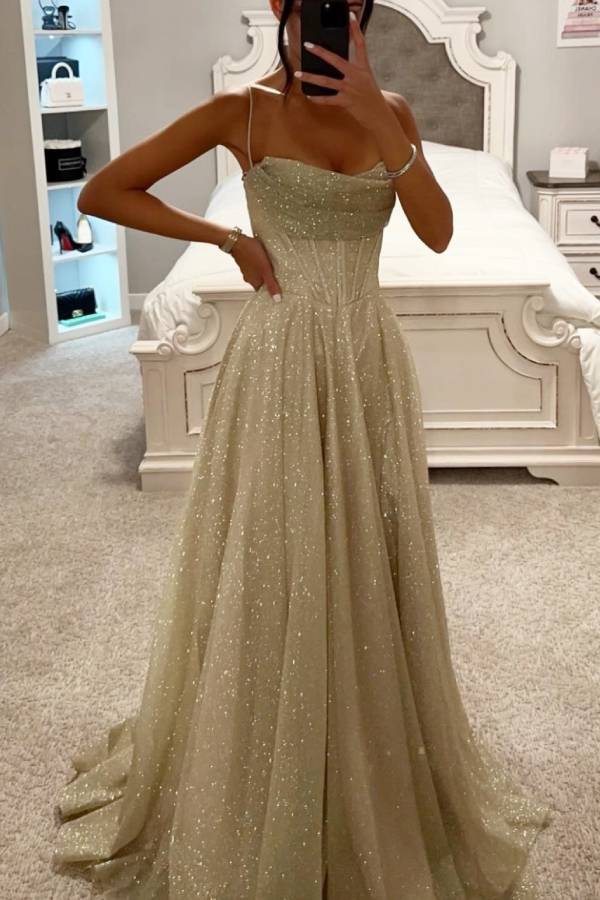 Evening Gown Women Elegant Glitter Maxi Fit Chic Look - Hudson Harper - Dresses