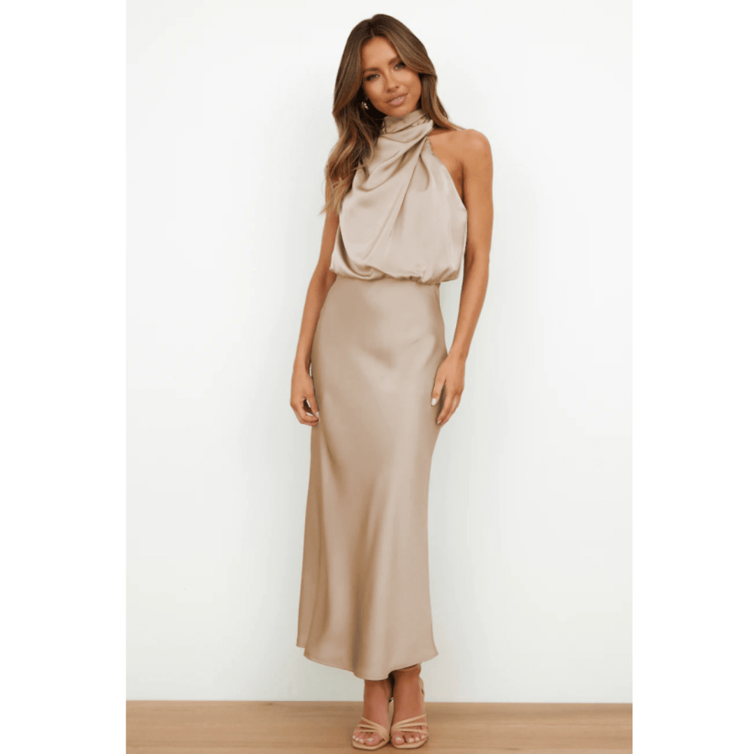 Formal Evening Dress Women Elegant Midi Fit Chic Style - Hudson Harper - Dresses