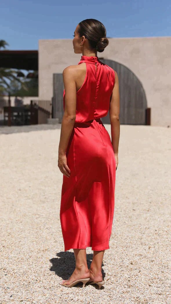 Formal Evening Dress Women Elegant Midi Fit Chic Style - Hudson Harper - Dresses