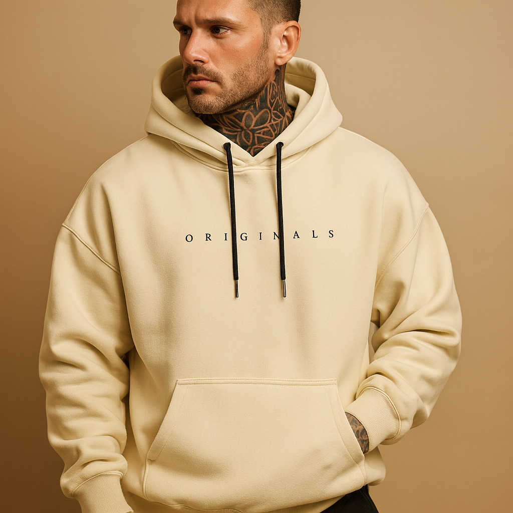 Sweatshirt Men Hooded Comfortable Fit Everyday Wear