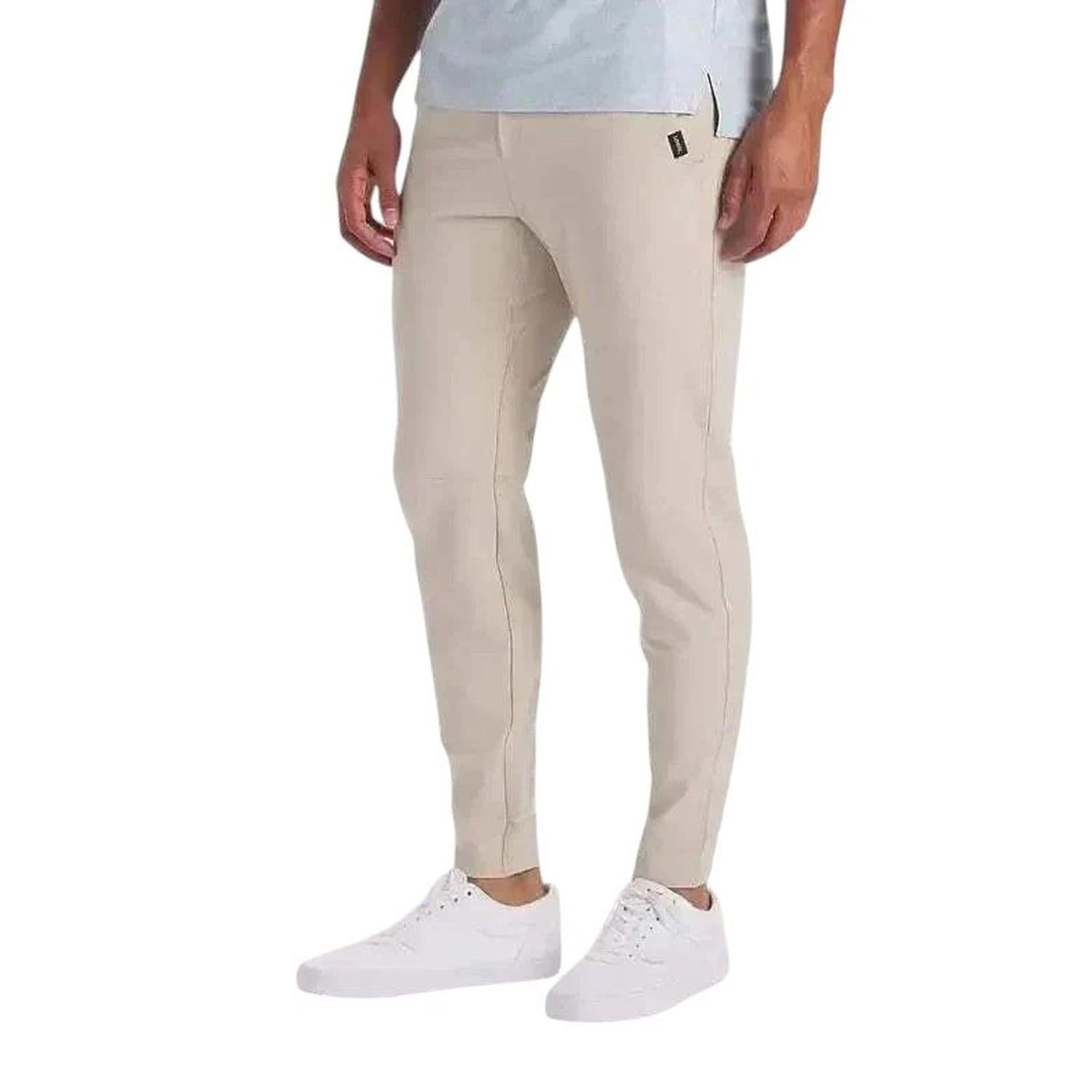 Jogger Trousers Men Slim Fit Stretch Cotton Elastic Cuffs