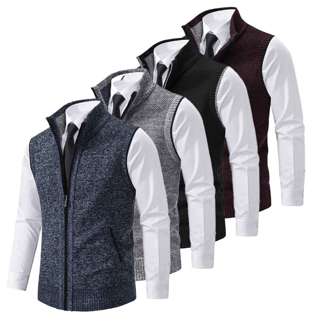 Knitted Vest Men Sleeveless Warm Mid - Season Layer - Hudson Harper - Men Vest