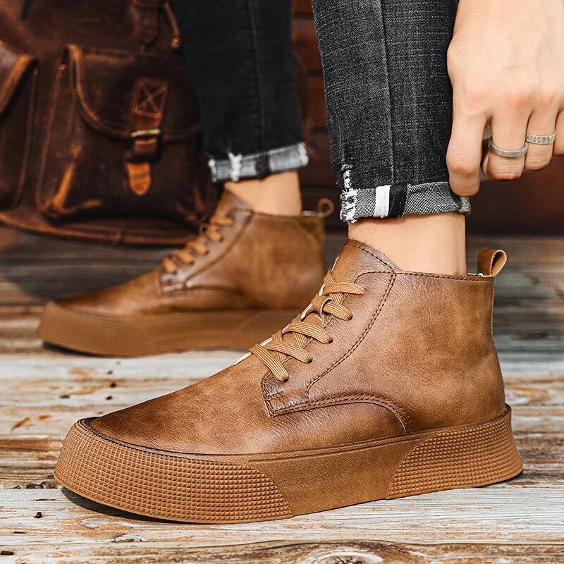 Lace - Up Boots Men Robust Durable Design with Timeless Appeal - Hudson Harper - Boots