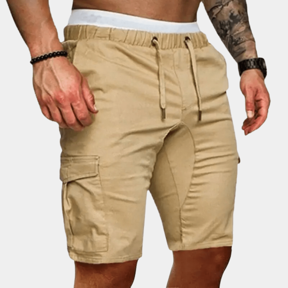 Men's Cargo Shorts — Drawstring Waist Relaxed Fit Multi - Pocket - Hudson Harper - Men Shorts
