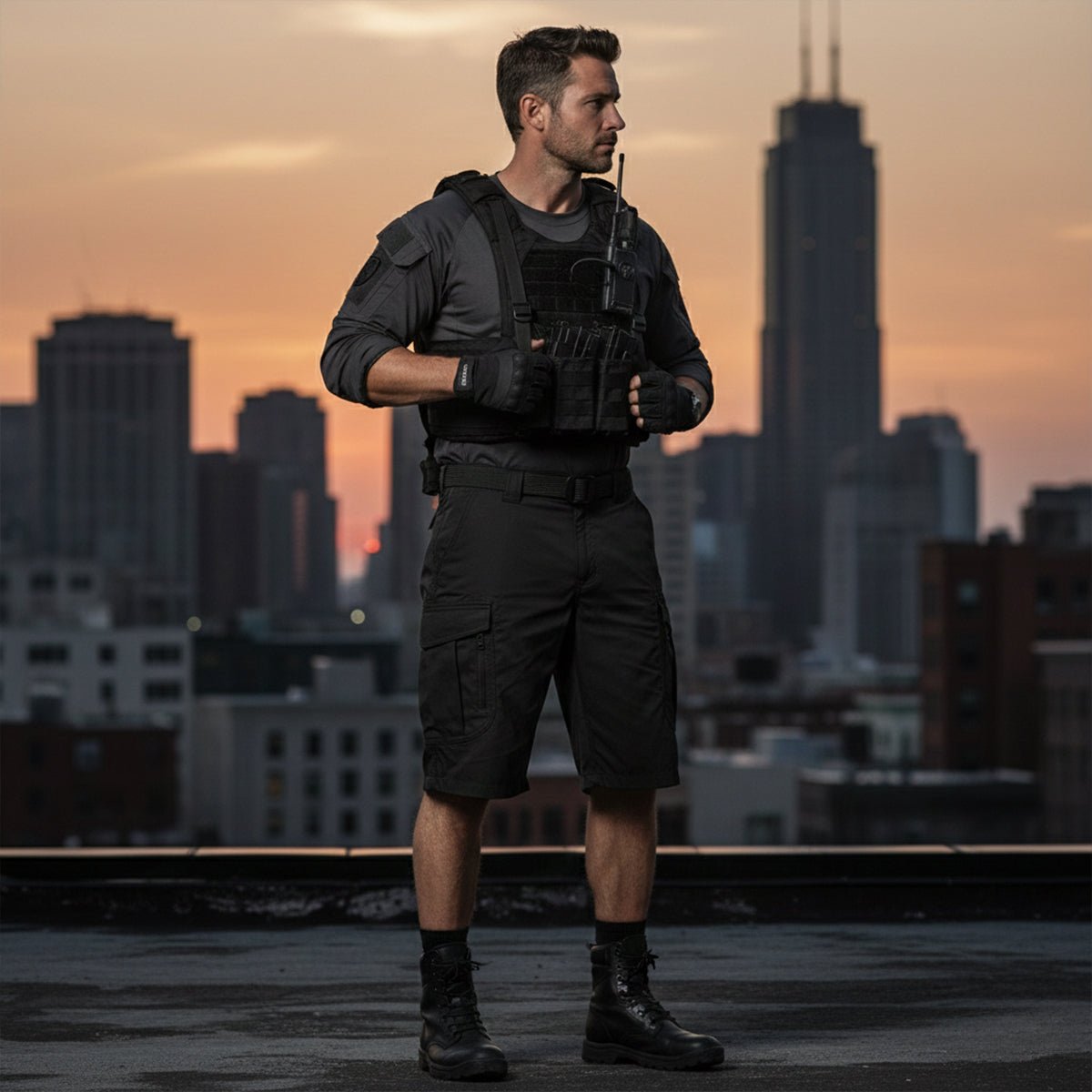 Men's Cargo Shorts — Regular Fit Multi - Pocket Tactical Design - Hudson Harper - Men Short