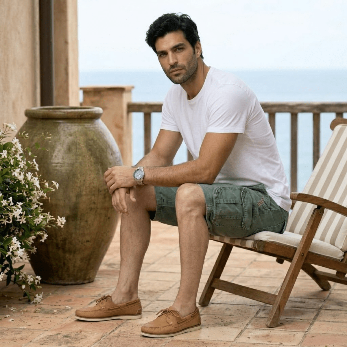 Men's Cargo Shorts — Relaxed Fit Multi - Pocket Adjustable Belt - Hudson Harper - Men Short