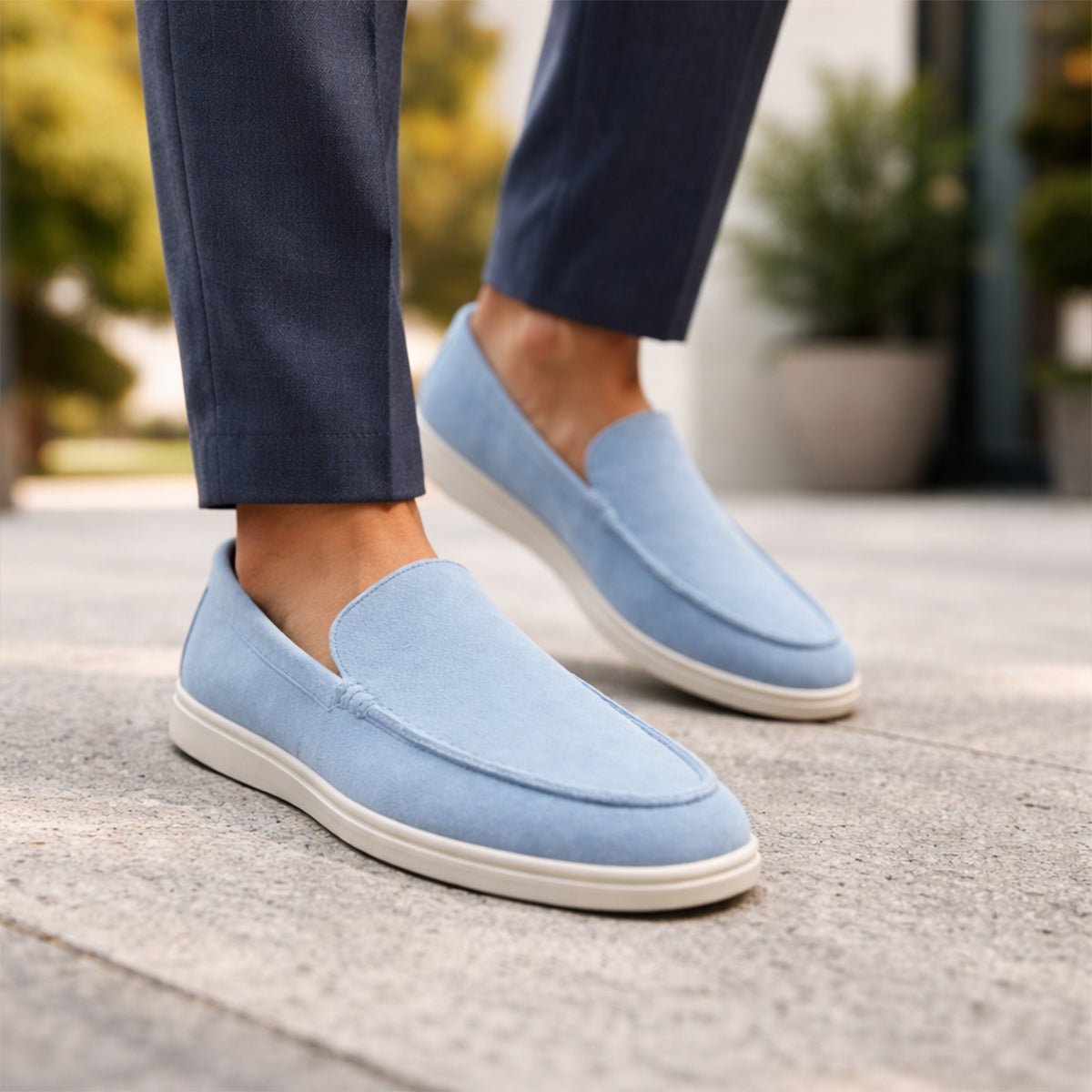 Men's Casual Slip - On Loafers — Rubber Sole Comfort - Hudson Harper - Men Shoes