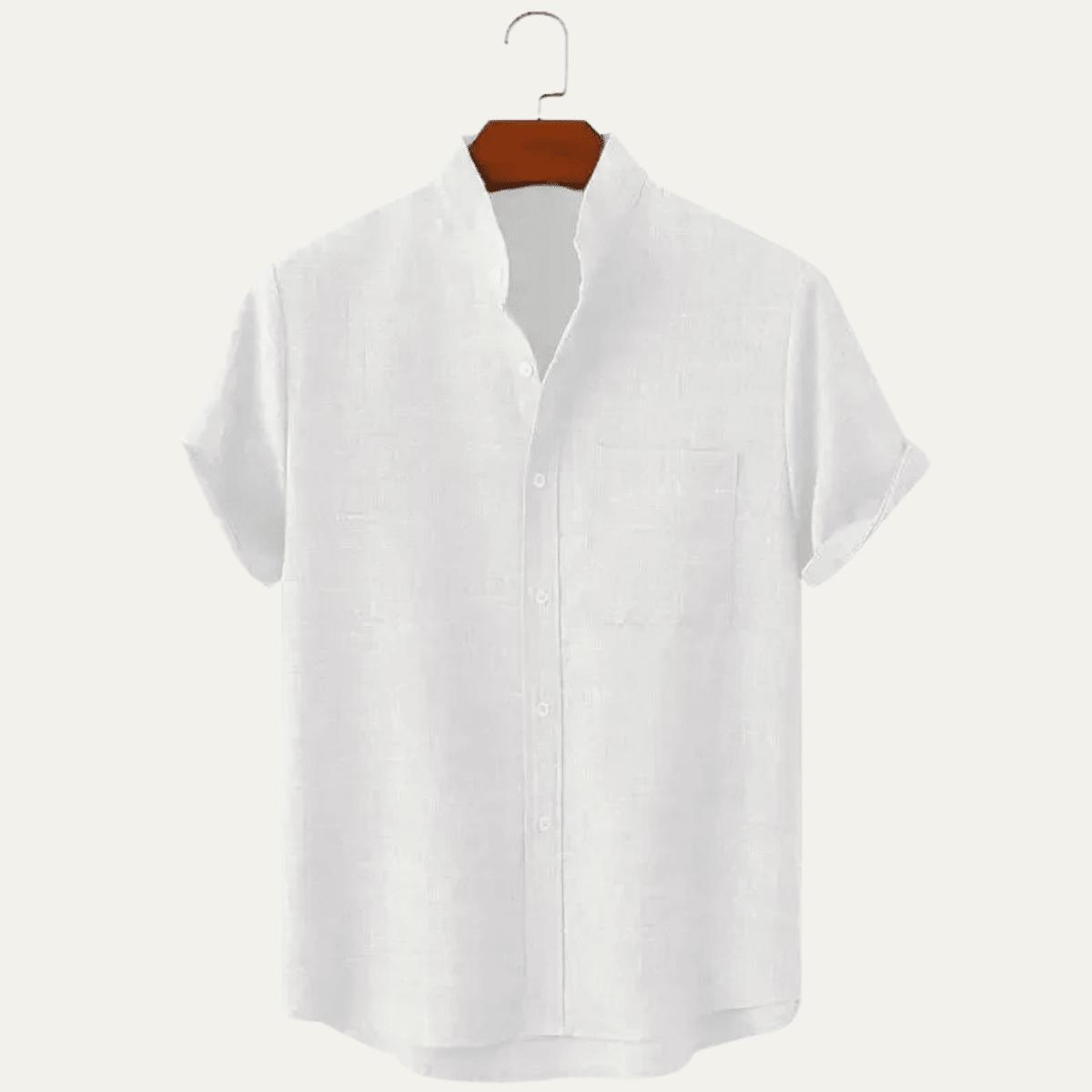Men's Linen Shirt - Oversize Fit Short Sleeve Straight Cut - Hudson Harper - Men Shirt