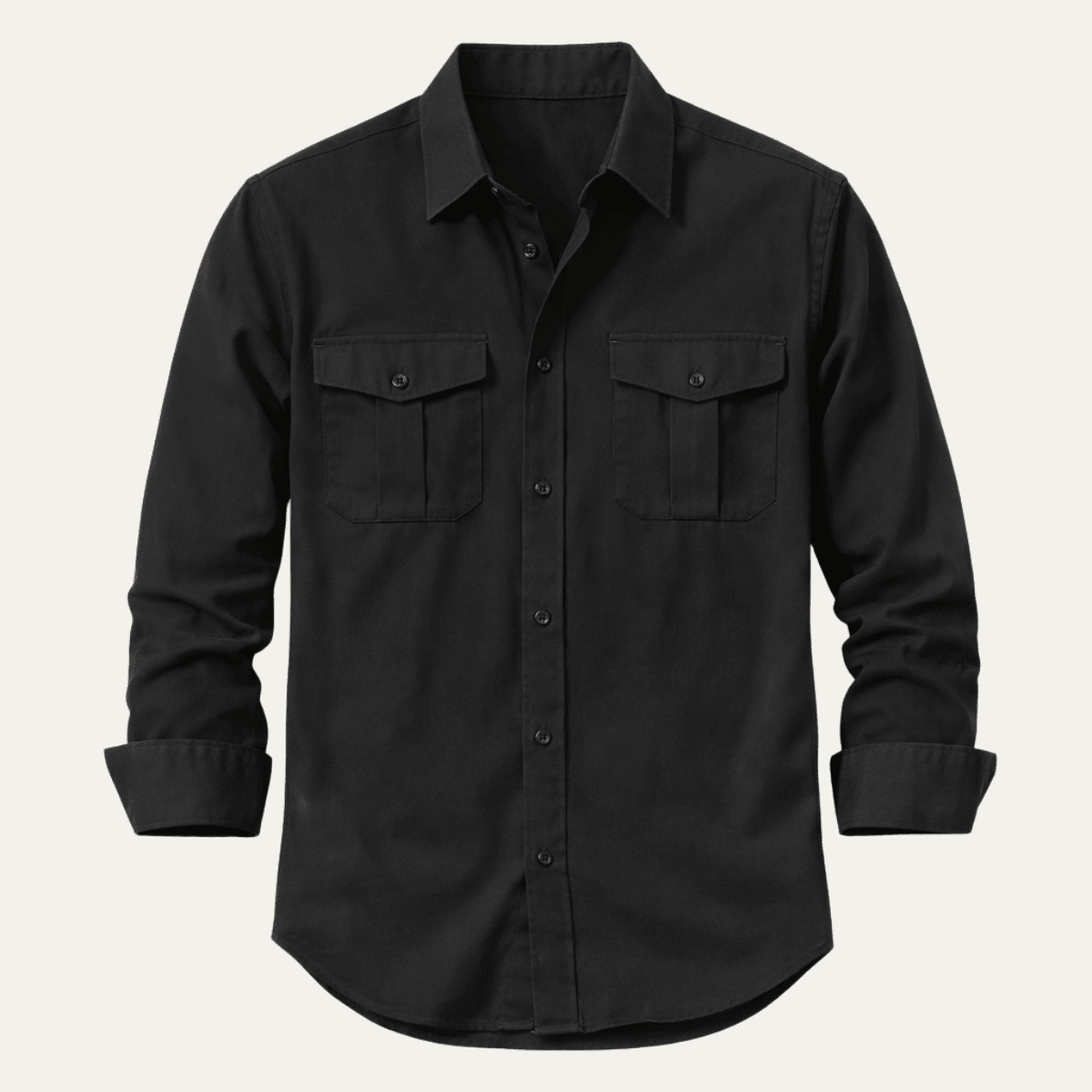 Men's Linen Shirt - Regular Fit Classic Collar Button Placket - Hudson Harper - Men Shirt
