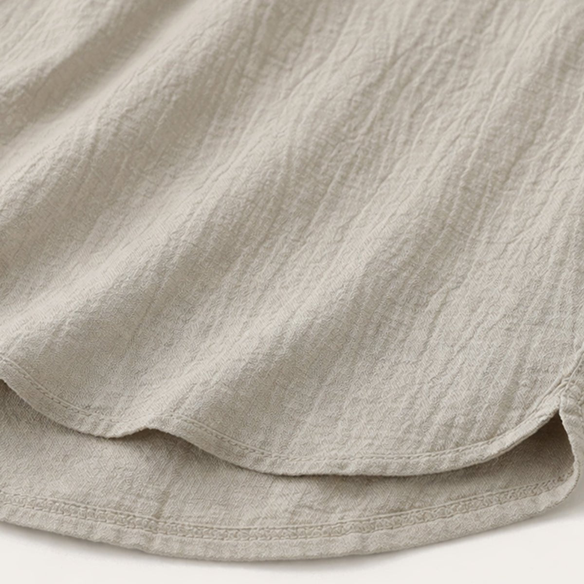 Men's Linen Shirt - Short Sleeve Henley Neck Pullover Style - Hudson Harper - Men Shirt