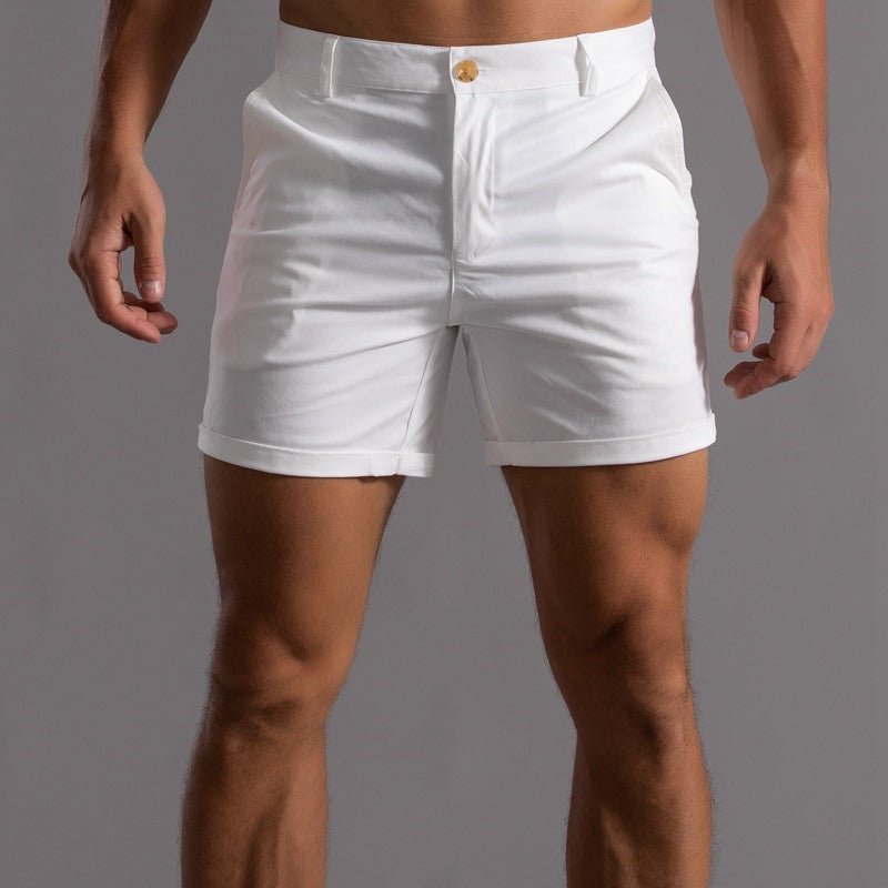 Men's Linen Shorts - Contoured Fit Tailored Shape Short Length - Hudson Harper - Men Shorts