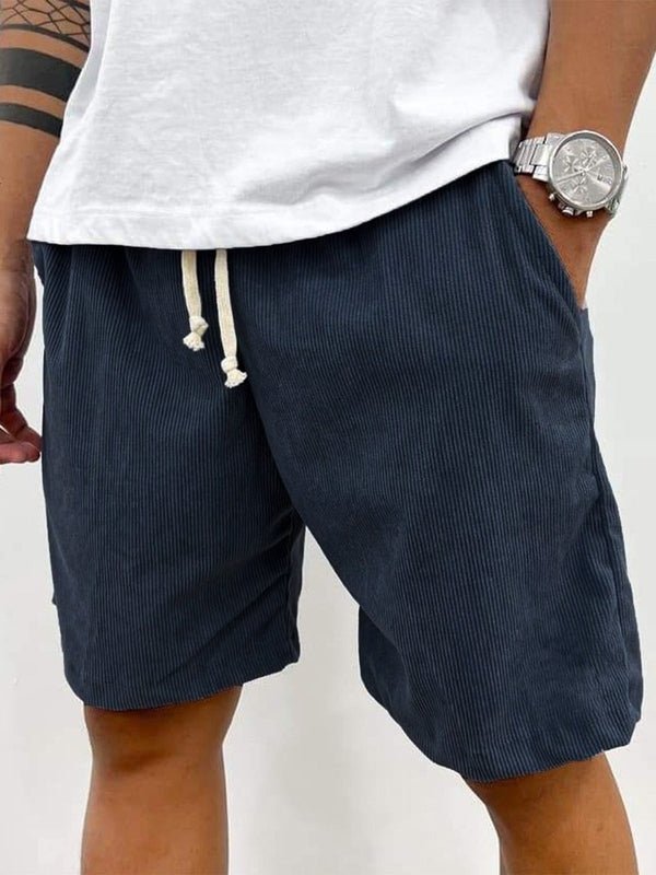 Men's Linen Shorts - Loose Fit Short Length Pull - On Closure - Hudson Harper - Men Shorts