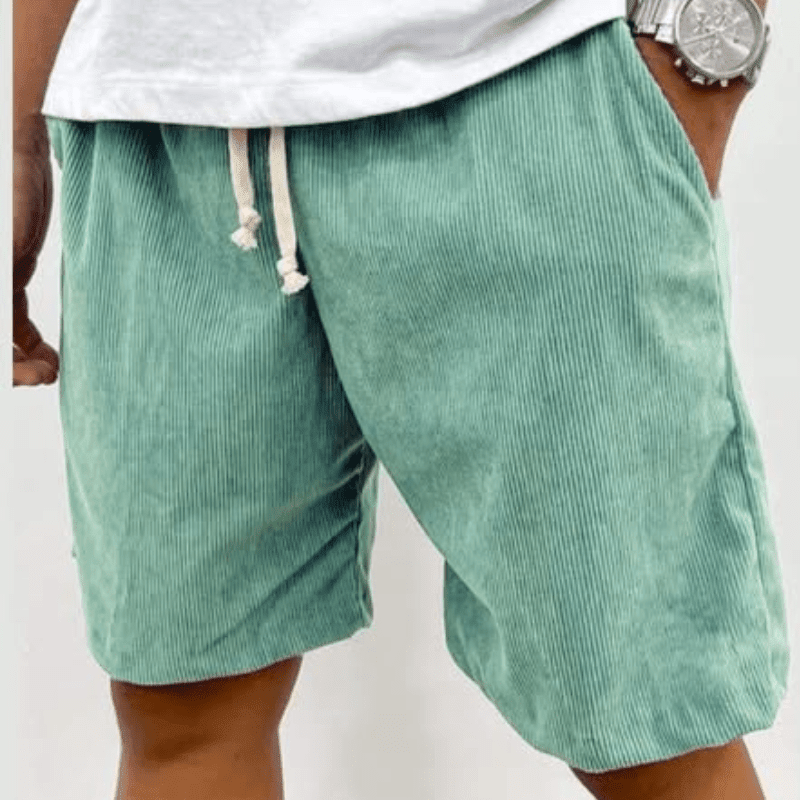 Men's Linen Shorts - Loose Fit Short Length Pull - On Closure - Hudson Harper - Men Shorts
