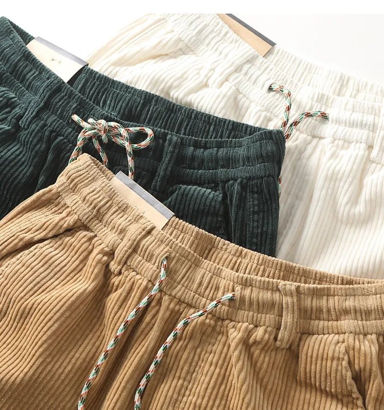 Men's Linen Shorts - Relaxed Fit Above Knee Elastic Waistband - Hudson Harper - Men Shorts