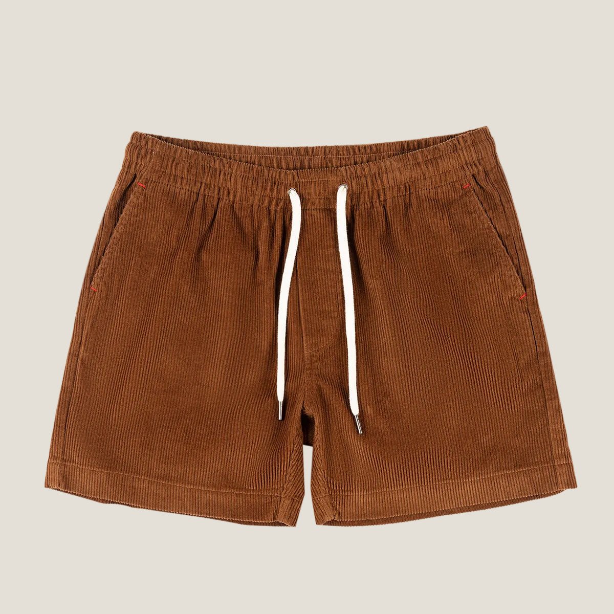 Men's Linen Shorts - Relaxed Fit Mid Length Elastic Waistband - Hudson Harper - Men Shorts