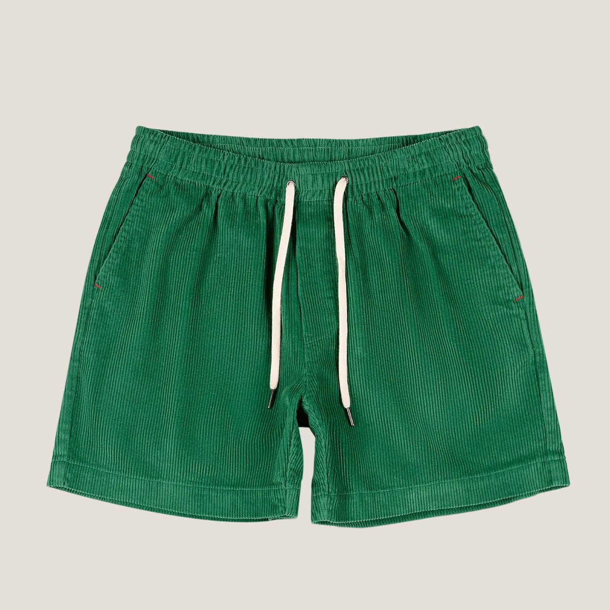 Men's Linen Shorts - Relaxed Fit Mid Length Elastic Waistband - Hudson Harper - Men Shorts