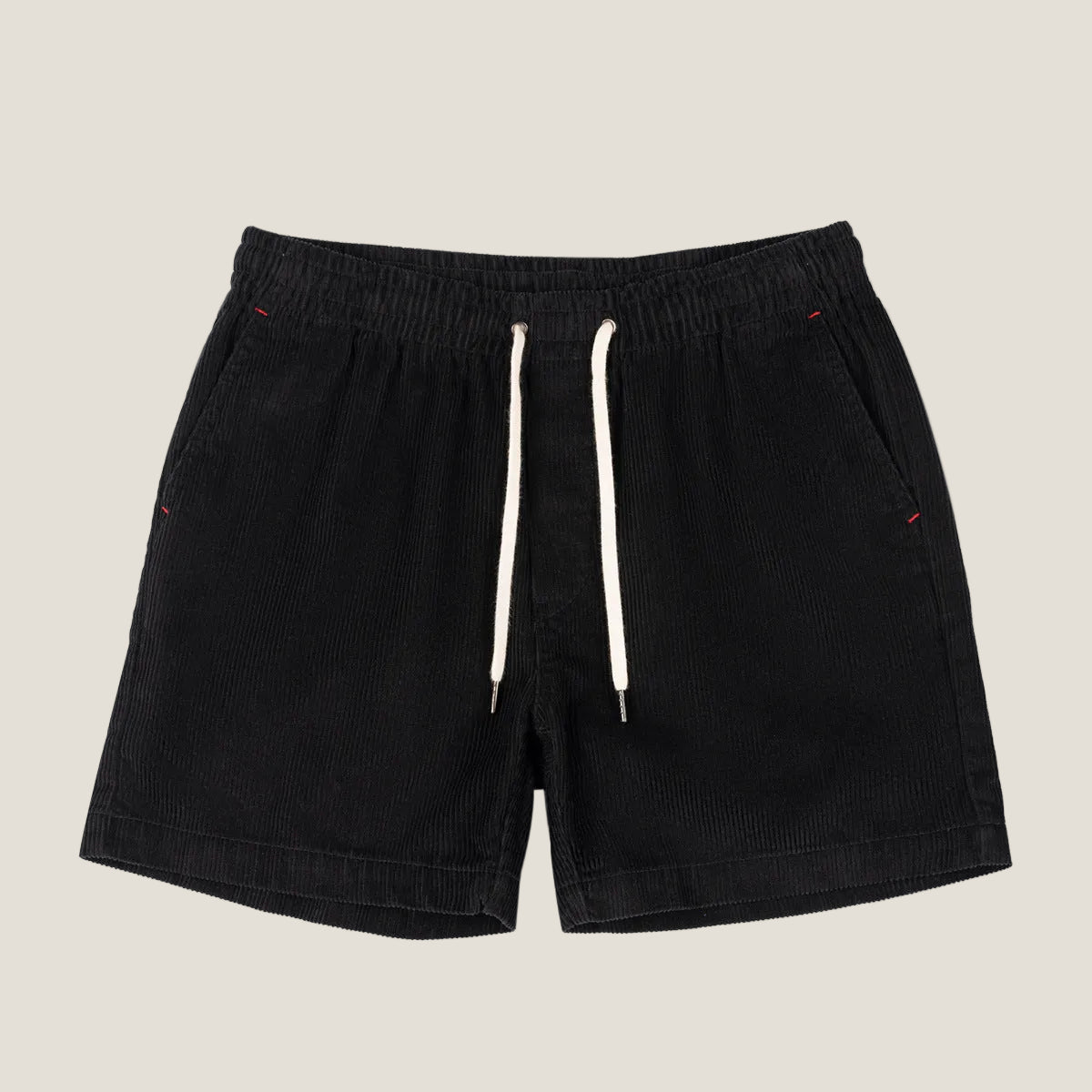 Men's Linen Shorts - Relaxed Fit Mid Length Elastic Waistband - Hudson Harper - Men Shorts