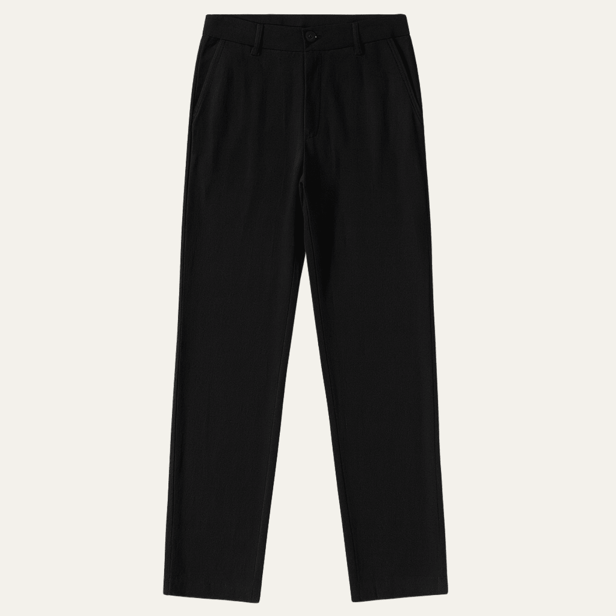 Men's Linen Trousers - Relaxed Fit Straight Leg Button & Zip Closure - Hudson Harper - Men Pants