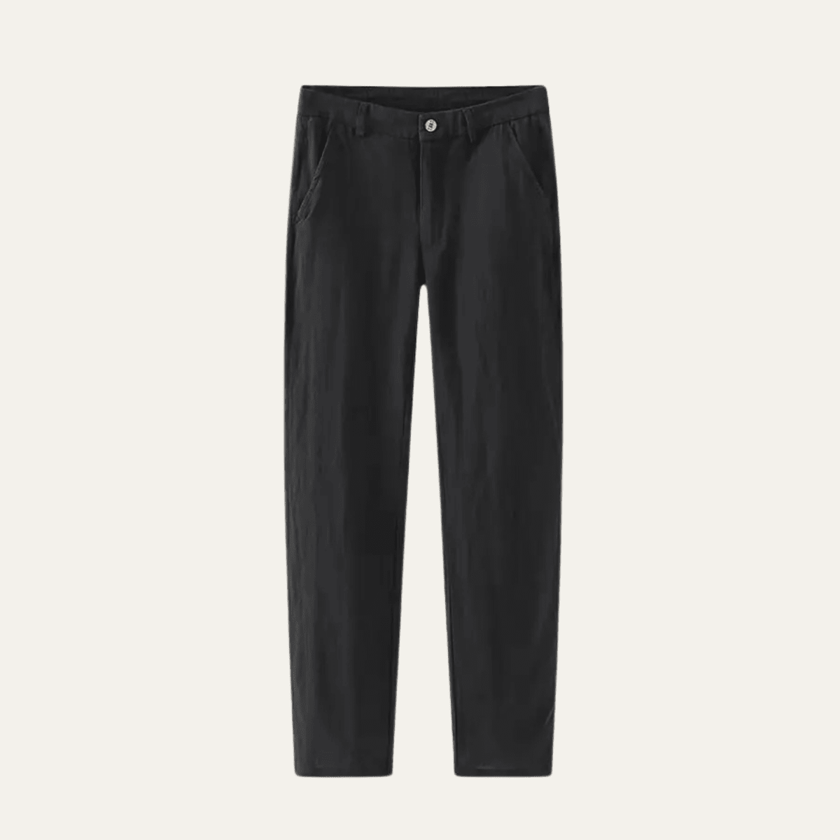 Men's Linen Trousers - Relaxed Fit Straight Leg Minimal - Hudson Harper - Men Pants