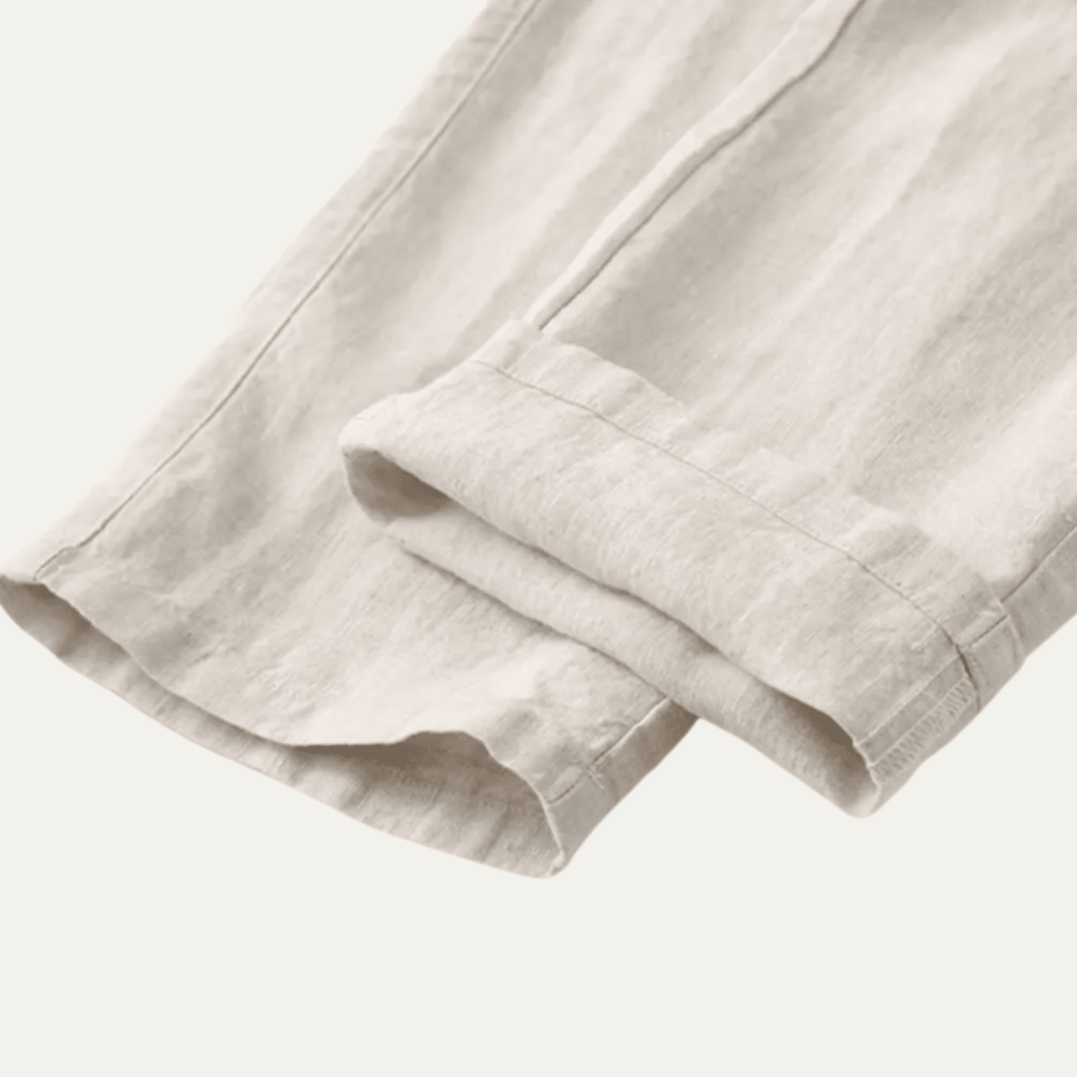 Men's Linen Trousers - Relaxed Fit Straight Leg Minimal - Hudson Harper - Men Pants
