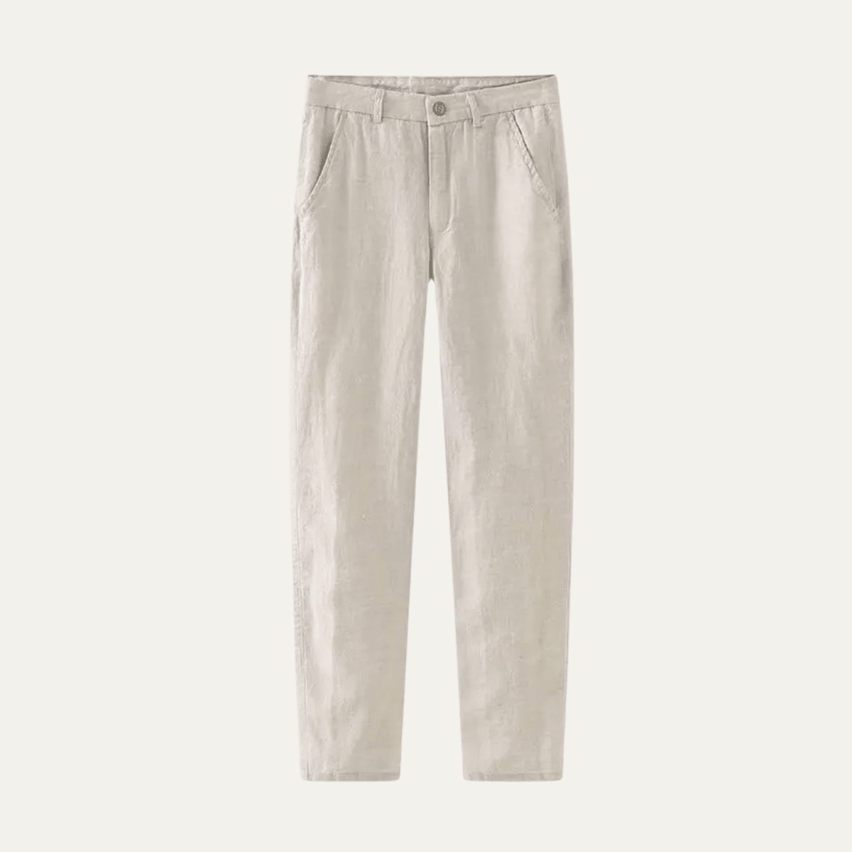 Men's Linen Trousers - Relaxed Fit Straight Leg Minimal - Hudson Harper - Men Pants