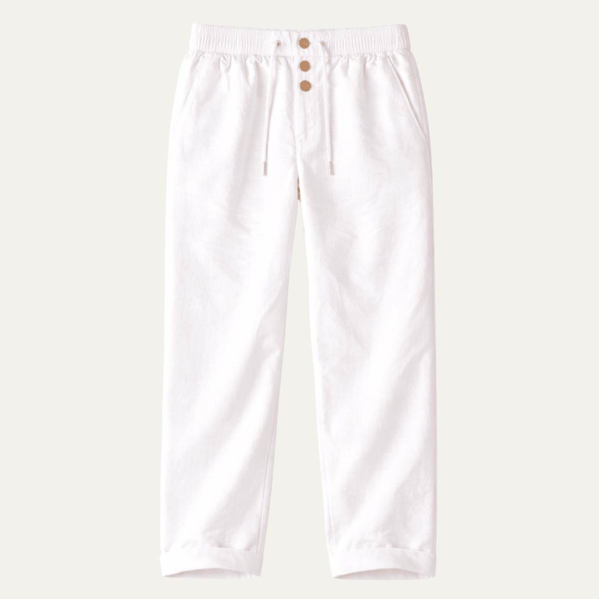 Men's Linen Trousers - Straight Leg Full Length Classic Fit - Hudson Harper - Men Pants