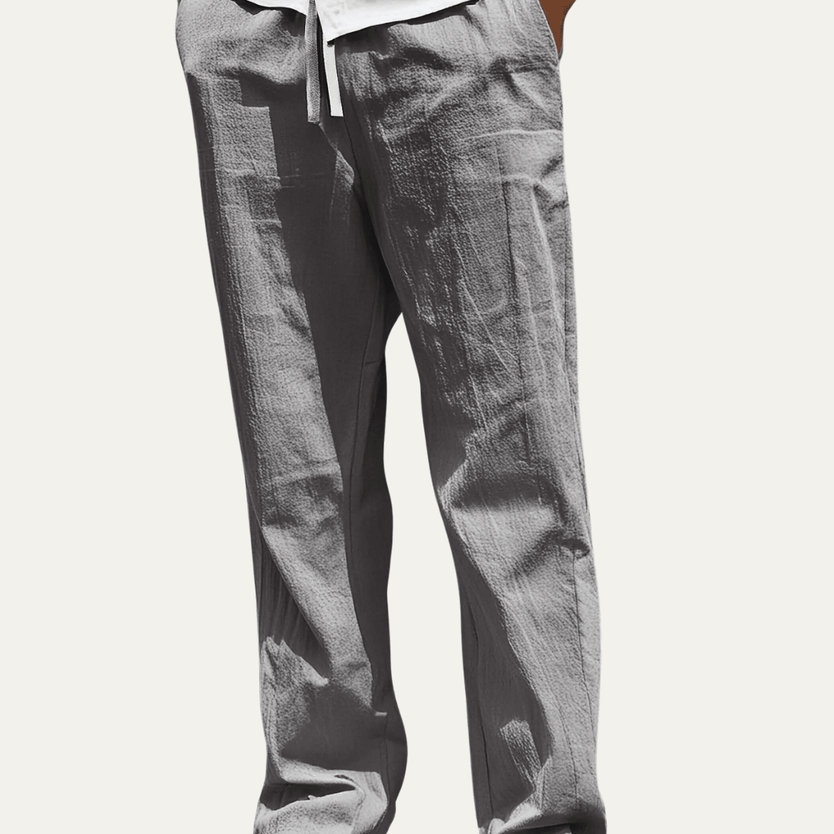 Men's Linen Trousers - Tapered Fit Shaped Leg Design - Hudson Harper - Men Pants