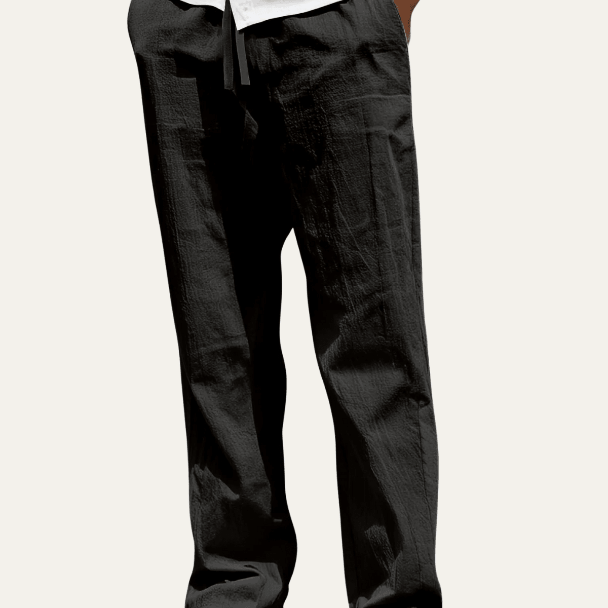 Men's Linen Trousers - Tapered Fit Shaped Leg Design - Hudson Harper - Men Pants