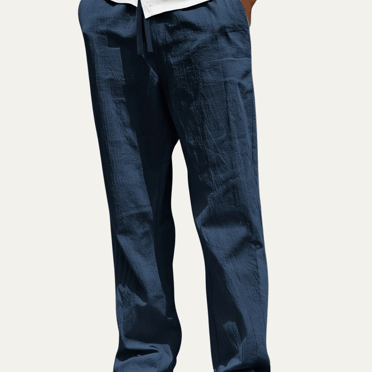 Men's Linen Trousers - Tapered Fit Shaped Leg Design - Hudson Harper - Men Pants
