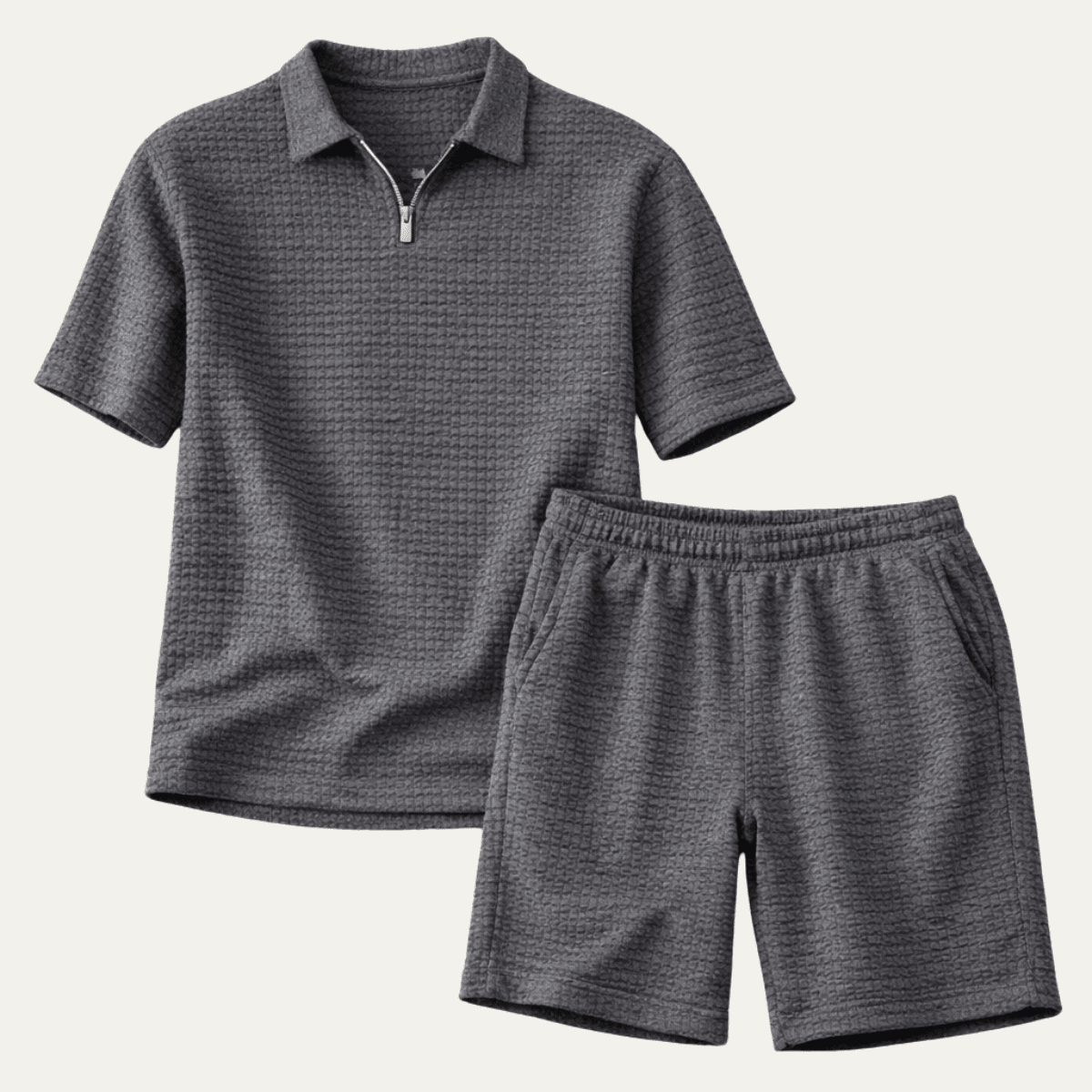 Men's Polo Set — Short Sleeve Relaxed Fit Matching Shorts - Hudson Harper - Men Set
