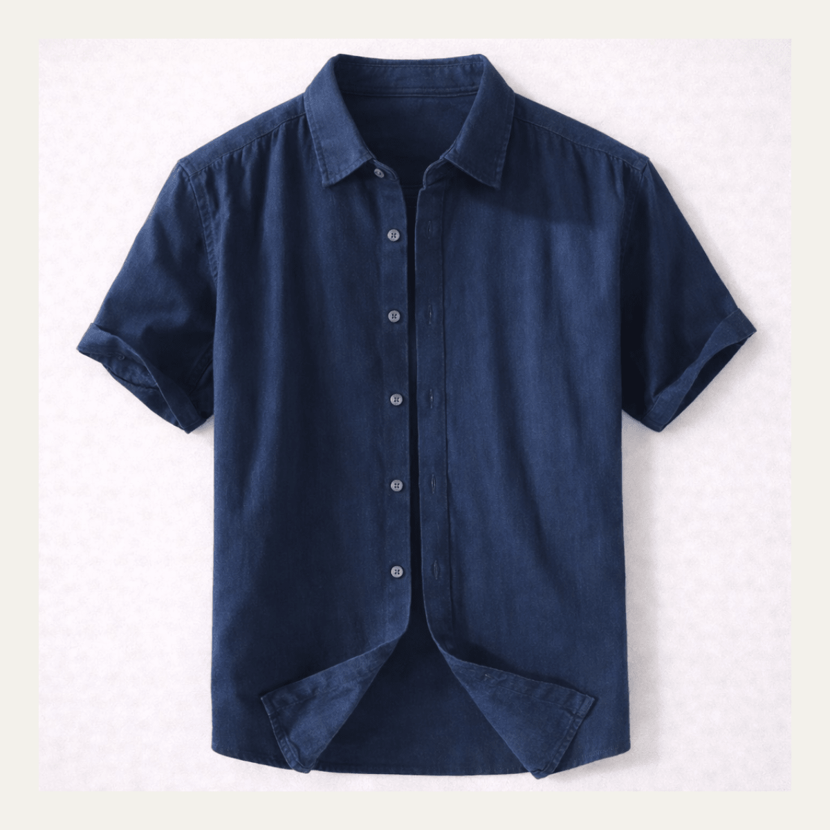 Men's Shirt — Short Sleeve Relaxed Fit Button - Down Collar - Hudson Harper - Men Shirt