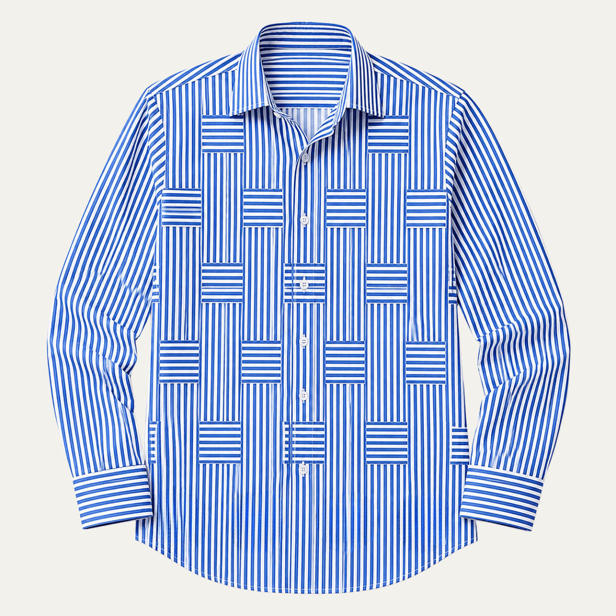 Men's Shirt — Striped Button - Up Tailored Fit Wrinkle Resistant - Hudson Harper - Men Shirt