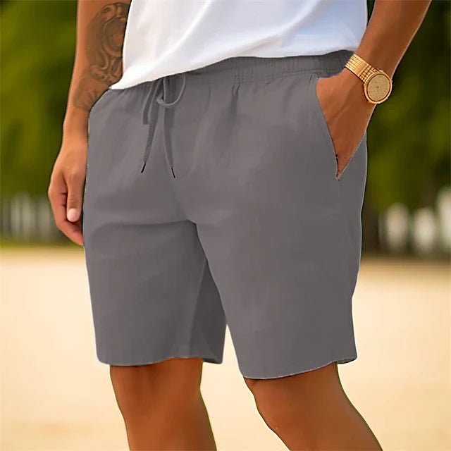 Men's Shorts — Drawstring Waist Side Pockets Relaxed Fit Design - Hudson Harper - Men Shorts