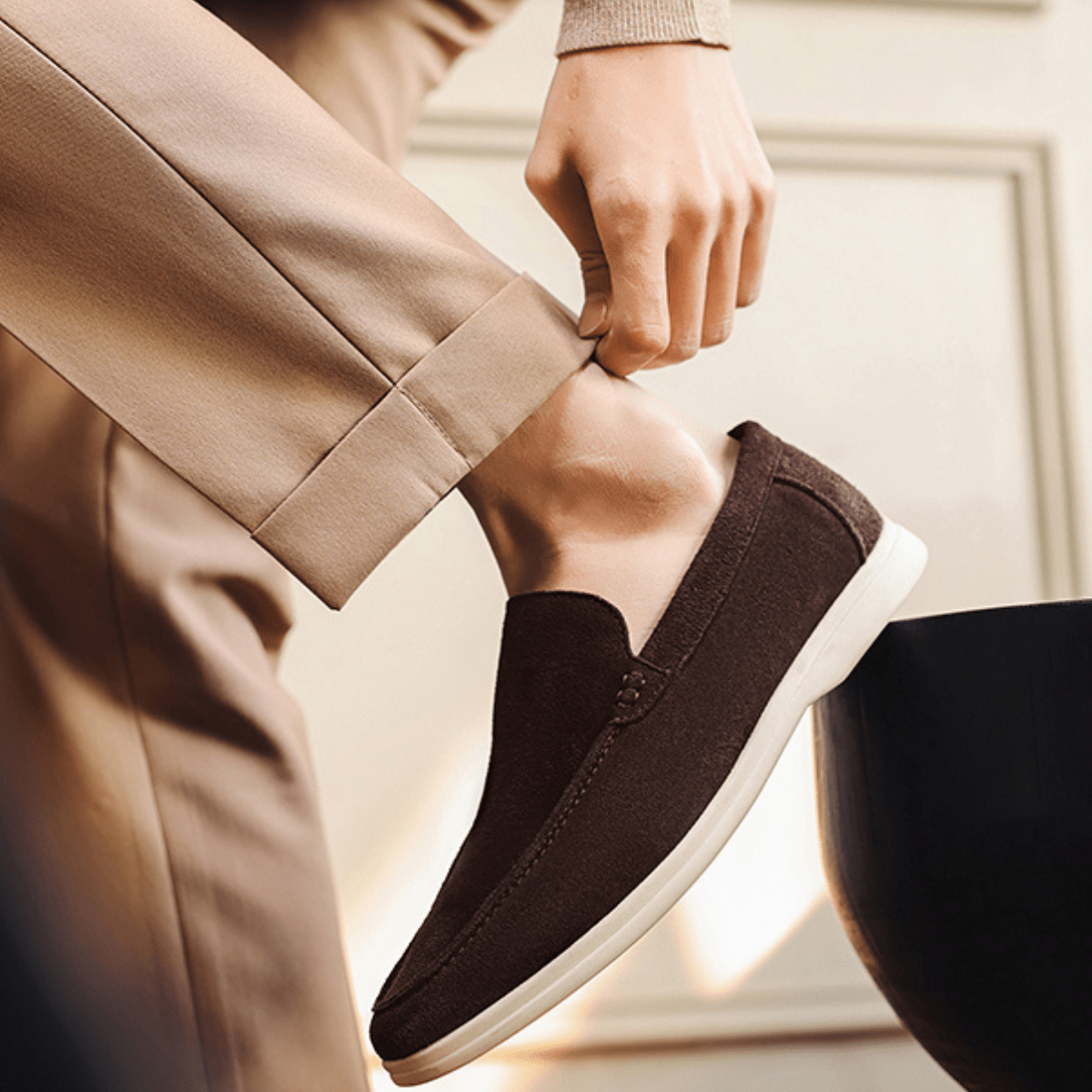 Men's Slip - On Loafers — Stitched Detail Smart - Casual - Hudson Harper - Men Shoes