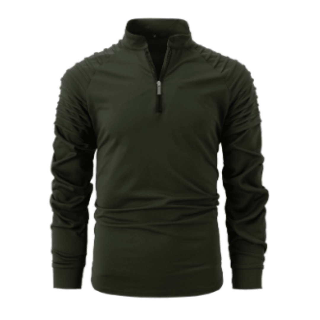 Quarter Zip Polo Shirt Men Stylish Casual Sweater - Hudson Harper - Men Sweaters