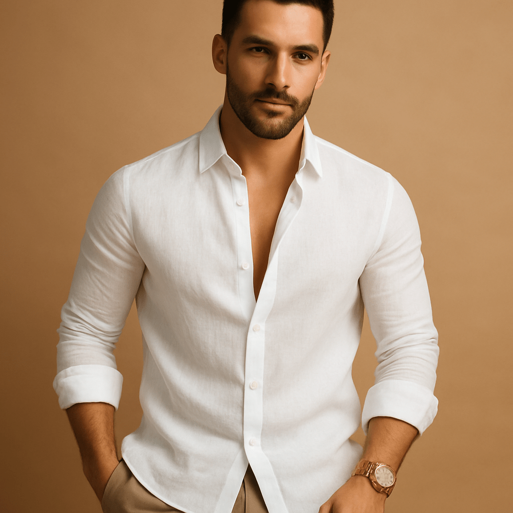 Shirt Men Comfortable Fit Clean Relaxed Silhouette - Hudson Harper - Men Shirt