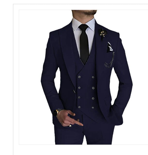 Suit Men Double Breasted Formal Fit Elegant Look - Hudson Harper - 3 Piece suits