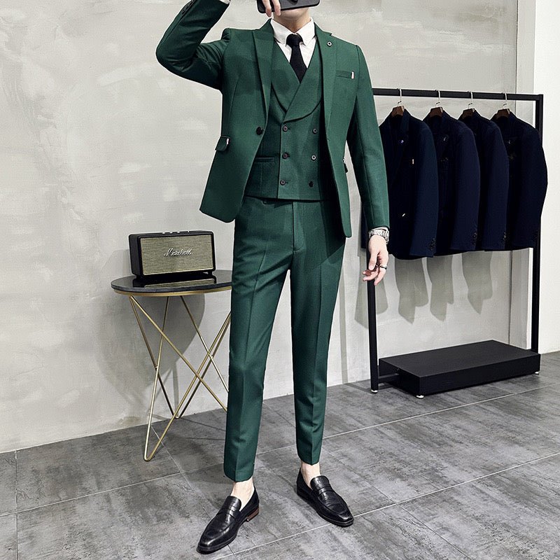 Suit Men Slim Fit Wedding Guest Set Refined Look - Hudson Harper - 3 Piece suits