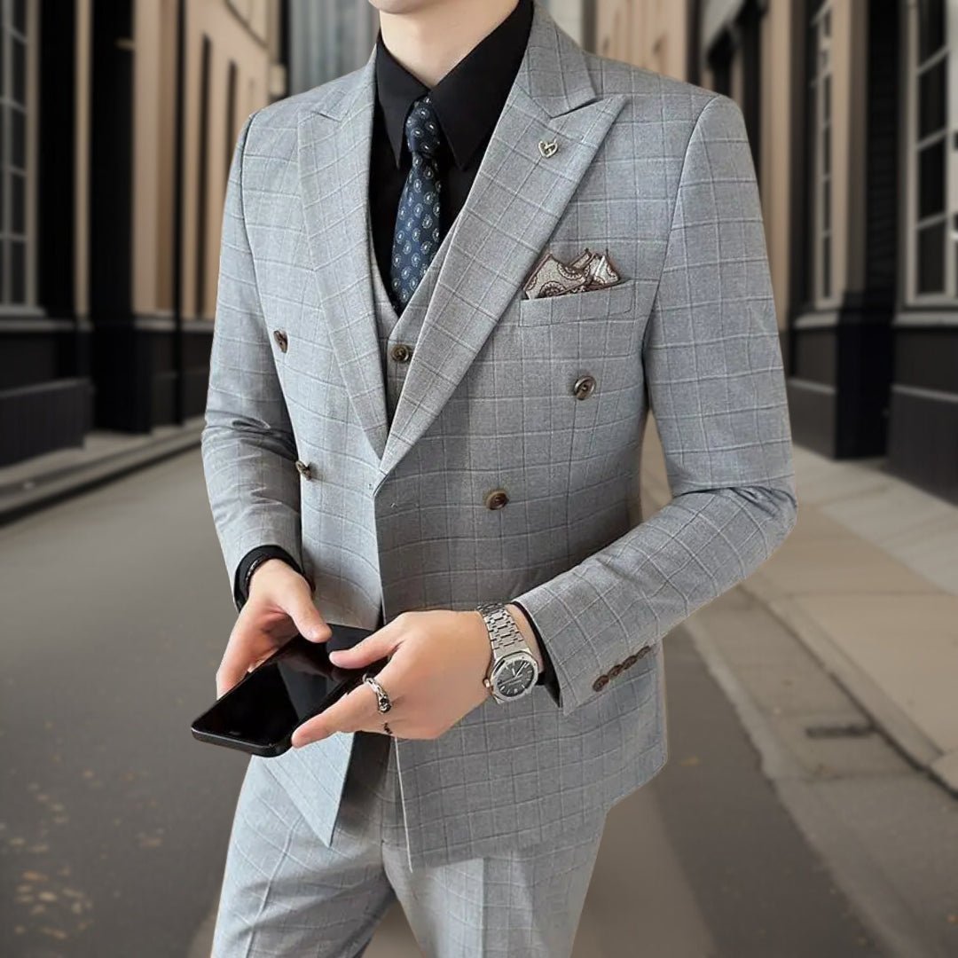 Suit Set Men Classic 3 Piece Fit Timeless Style - Hudson Harper - 3 Piece suits