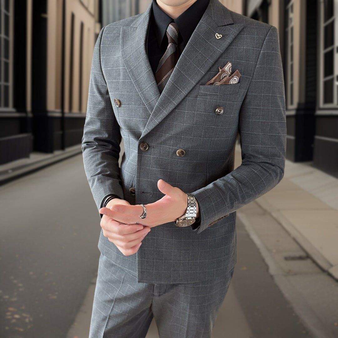 Suit Set Men Classic 3 Piece Fit Timeless Style - Hudson Harper - 3 Piece suits