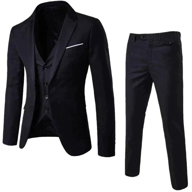 Suit Set Men Formal Slim Fit Modern Appeal - Hudson Harper - 3 Piece suits