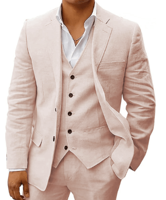 Suit Set Men Lightweight Summer Fit Breezy Style - Hudson Harper - 3 Piece suits