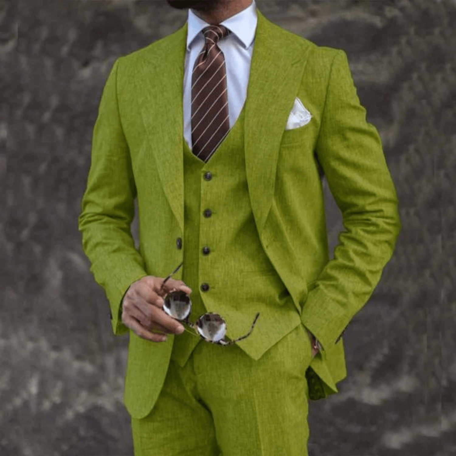 Suit Set Men Lightweight Tailored Fit Formal Style - Hudson Harper - 3 Piece suits