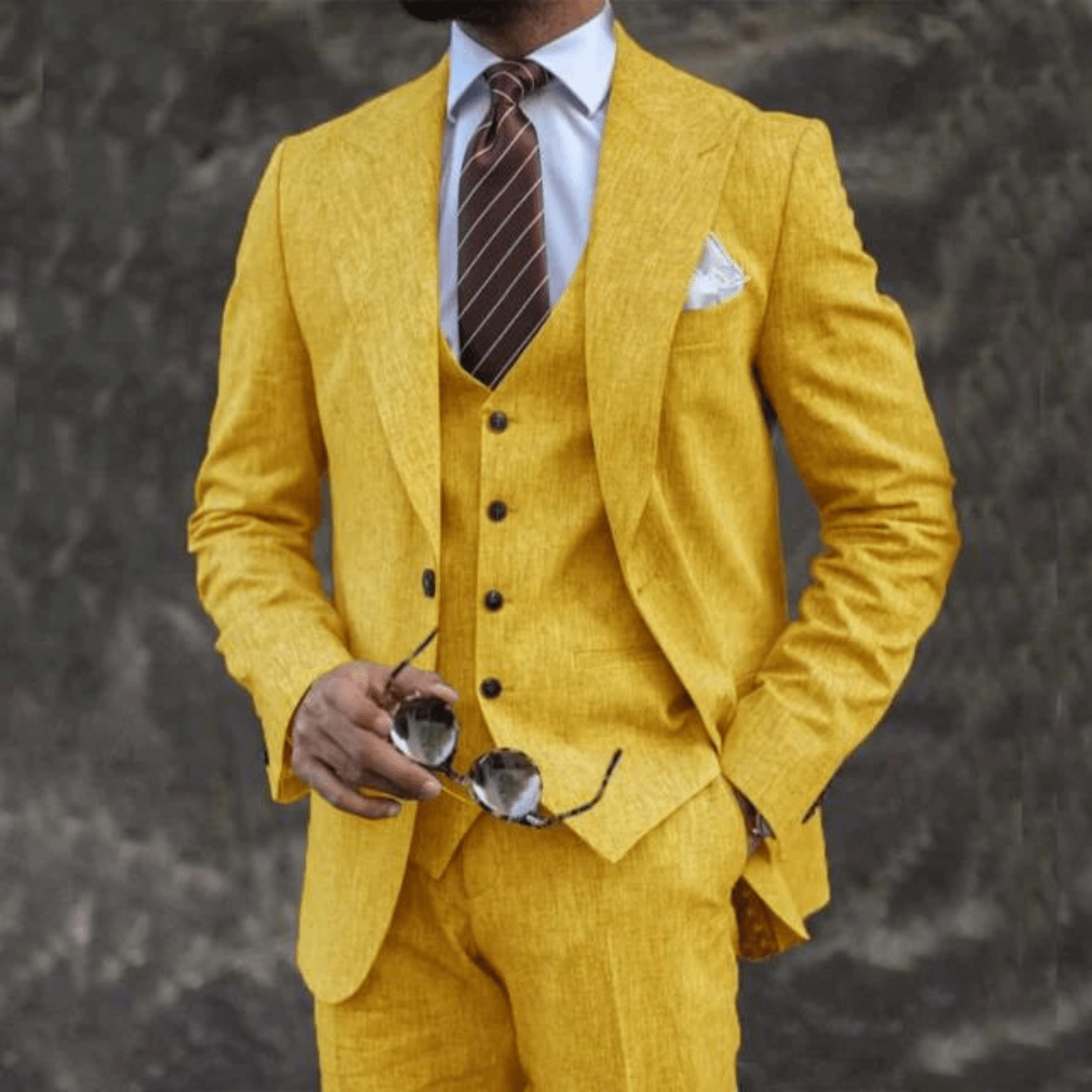Suit Set Men Lightweight Tailored Fit Formal Style - Hudson Harper - 3 Piece suits