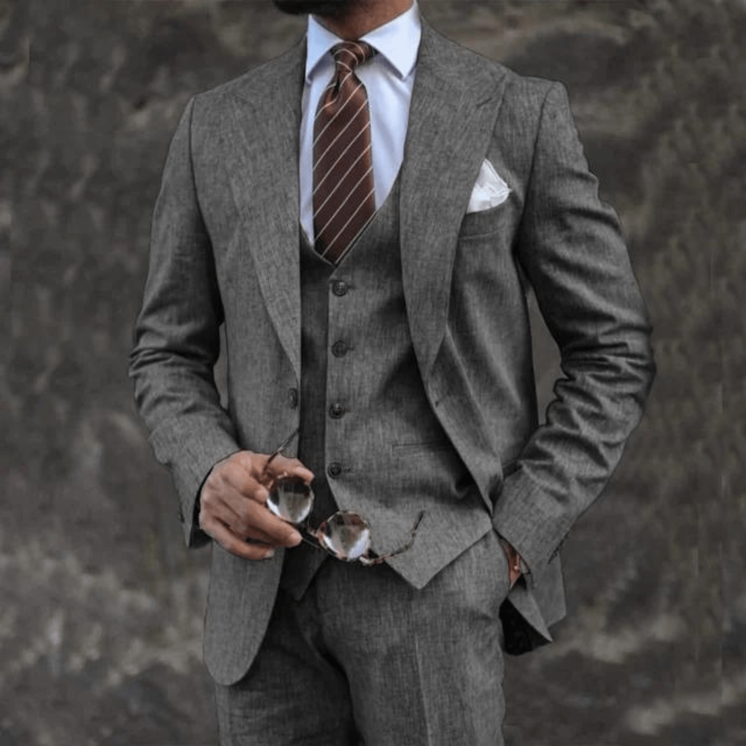 Suit Set Men Lightweight Tailored Fit Formal Style - Hudson Harper - 3 Piece suits