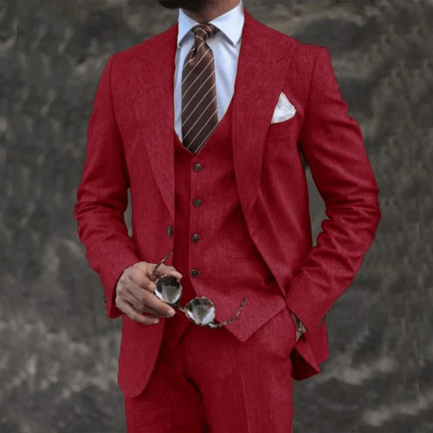 Suit Set Men Lightweight Tailored Fit Formal Style - Hudson Harper - 3 Piece suits