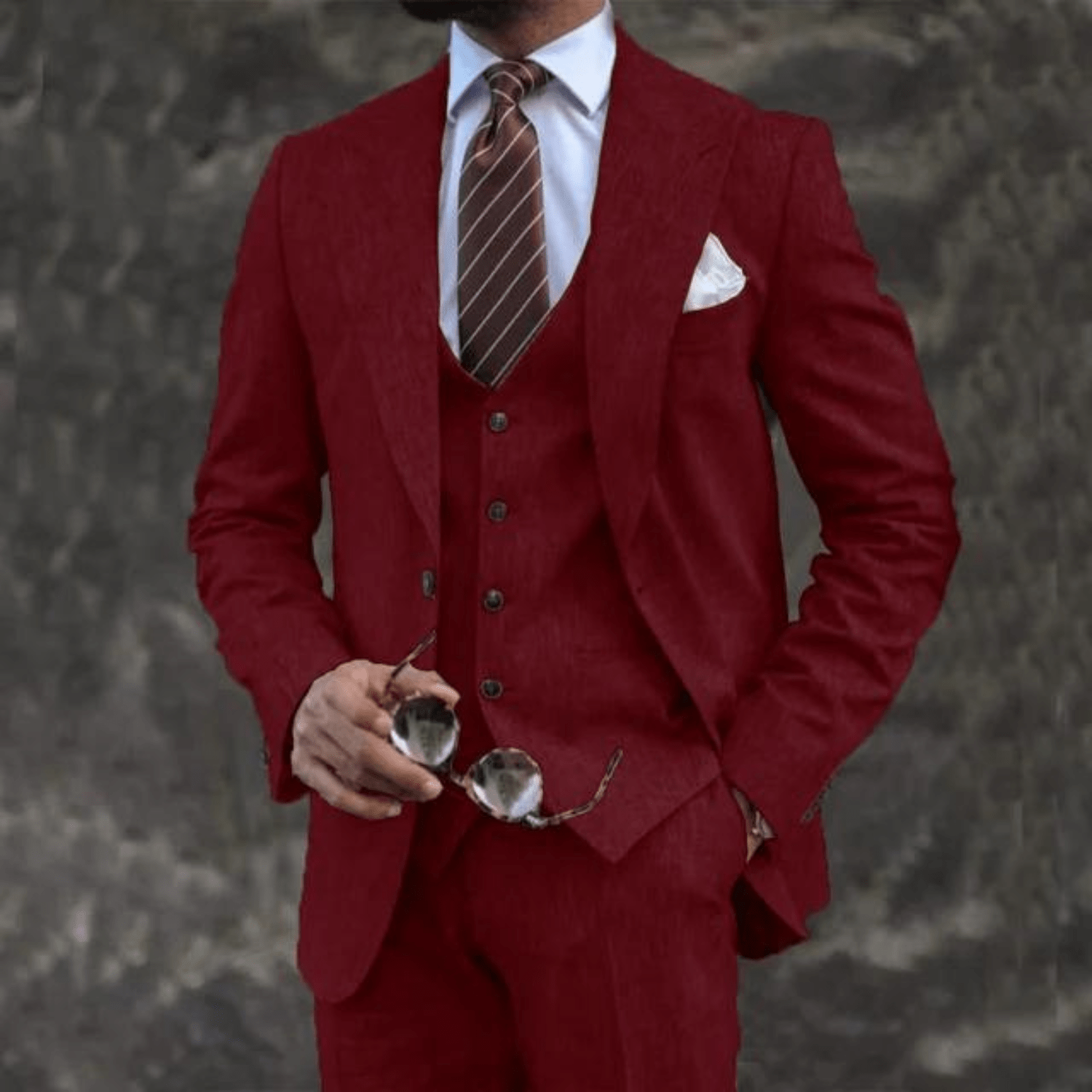 Suit Set Men Lightweight Tailored Fit Formal Style - Hudson Harper - 3 Piece suits