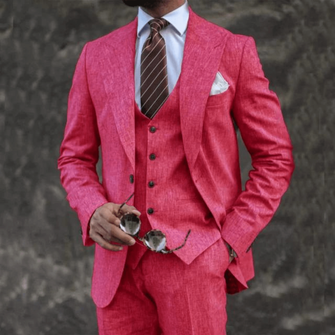 Suit Set Men Lightweight Tailored Fit Formal Style - Hudson Harper - 3 Piece suits